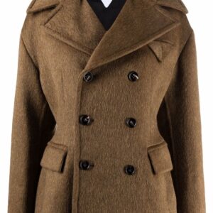 Short Coconut Brown Pea Coat