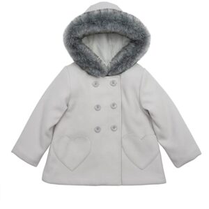 Faux Wool Hooded Winter Kid’s Pea Coat
