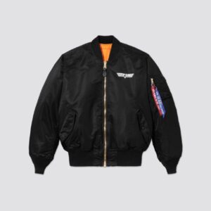 Alpha X Top Gun Ma-1 Bomber Black Jacket
