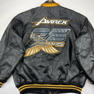 Racing Black Vintage Leather Jacket