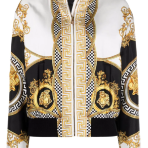 Baroque Print Bomber Jacket