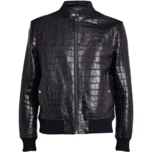 Bomber Black Leather Jacket