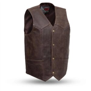 CLASSIC BROWN LEATHER VEST