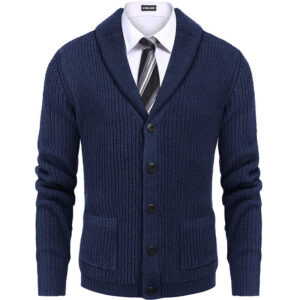 Men’s Shawl Collar Cardigan Sweater