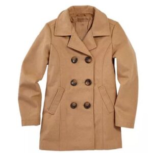 Kid’s Camel Brown Peacoat