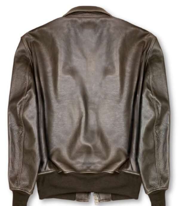 Fonzie-style Antique Striated Lambskin Leather Jacket - Image 2