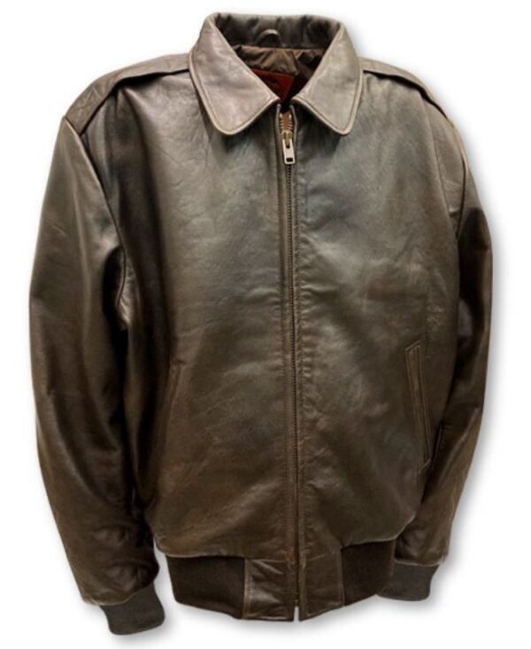 Fonzie-style Antique Striated Lambskin Leather Jacket