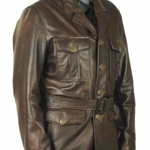 Goldfish Leather Pea Coat