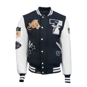 Top Gun Leopard Wool-PU Jacket