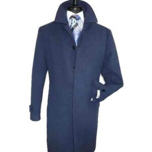 MENS BLUE DRESS TOP OVERCOAT
