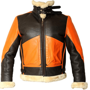 Men’s B3 Shearling Sheepskin Orange Jacket