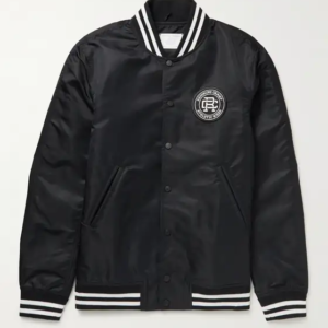 Men’s Black Bomber Nylon Jacket