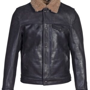 Men’s Buffalo Leather Trucker Jacket