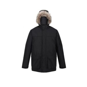 Men’s Black Faux Fur Parka Jacket