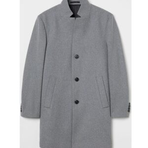 Men’s Grey Wool Blend Coat