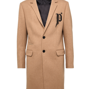 Men’s Logo Embroidered Cotton Coat