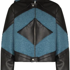 Men’s Moto Leather Wool Jacket