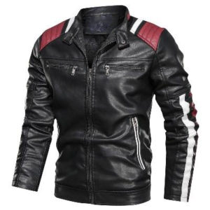 Men’s Motorcycle Black Leather Jacket