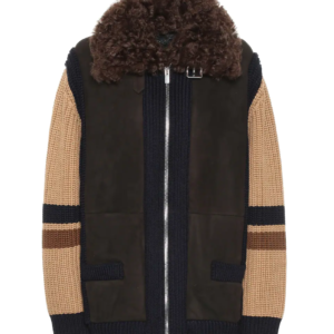 Men’s Suede-Wool Military Jacket