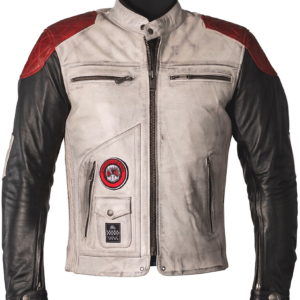 Moto Racing Natural Leather Jacket