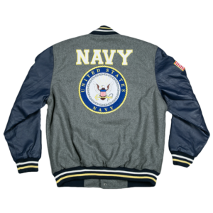 Navy Varsity Bomber Jacket