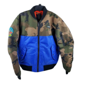 Olive Camo Military Bomber Jacket