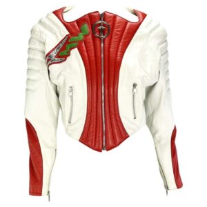 Padded Motorcycle Leather Jacket