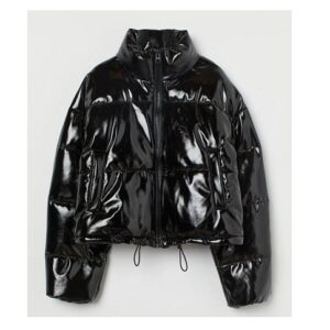 Patent Short Puffer Jacket