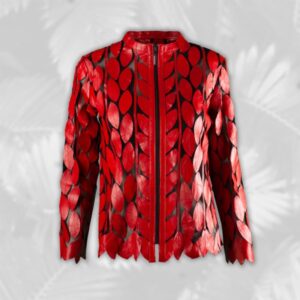 Women’s Genuine Leather Leaf Jacket