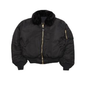 Satin B-15 Black Jacket