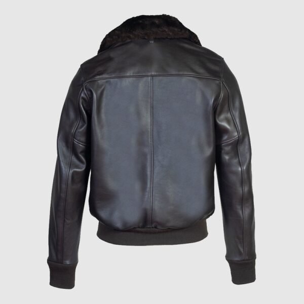 Black Slim Fit Bomber Jacket - Image 2