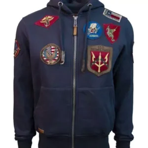 Top Gun Men’s Zip Up Hoodie Jacket