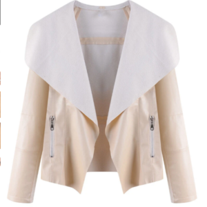 Turn-Down Collar Moto Jacket