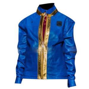 Men’s Biker Blue Leather Jacket