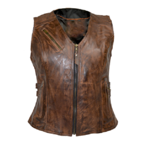 Vintage Brown Leather Vest