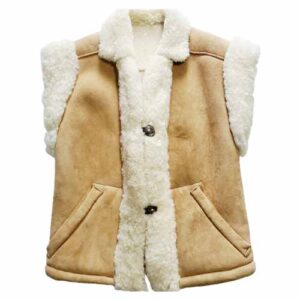 WOMEN’S SHEEPSKIN LEATHER SHEARLING VEST