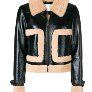 Women Bomber Leather Jacket