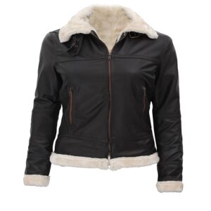 Women’s Black B3 Shearling Bomber Jacket