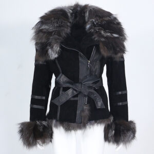 Women’s Black Greige Shade Parka Jacket