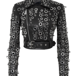 Women’s Leather Biker Studs Jacket
