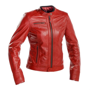 Women’s Moto Red Leather Jacket