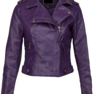 Womens Purple Motorcycle Jacket