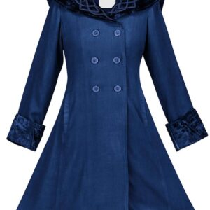 Women’s Swing Blue Wool Pea Coat