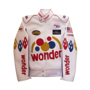 Wonder White Racing Leather Jacket