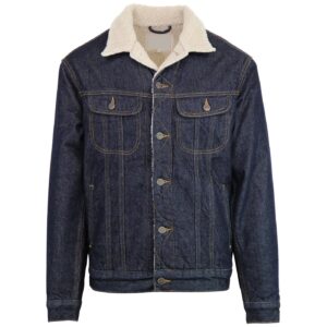 Retro Sherpa Denim Military Jacket