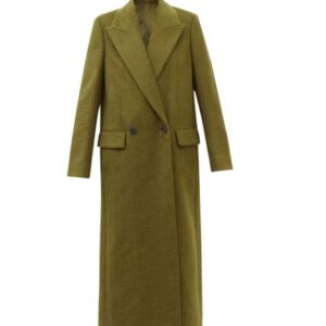 Oversized Khaki Wool Blend Women’s Coat