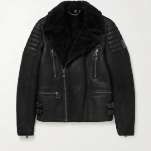 Slim Fit Shearling Lined Full Leather Jacket