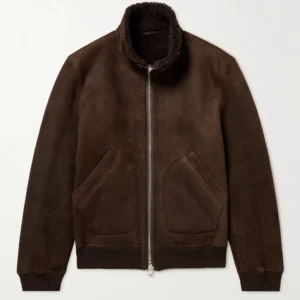 Funnel Neck Shearling Jacket