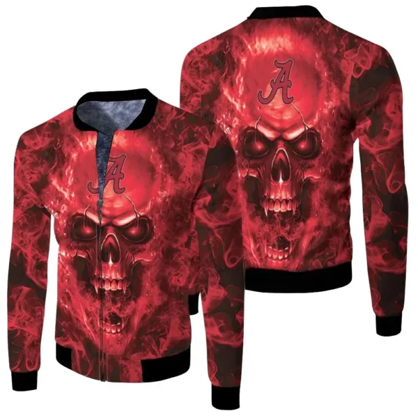 Skull Fleece Bomber Jacket