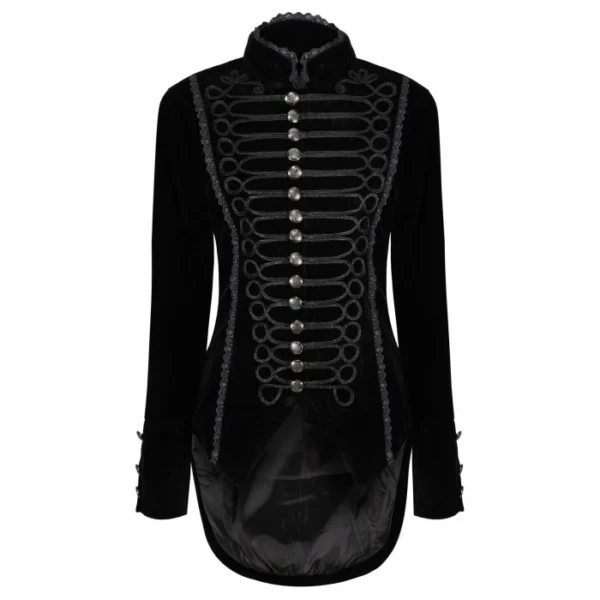 Women's-Black-Velvet-Gothic-Parade-Tailcoat-halloween-sale